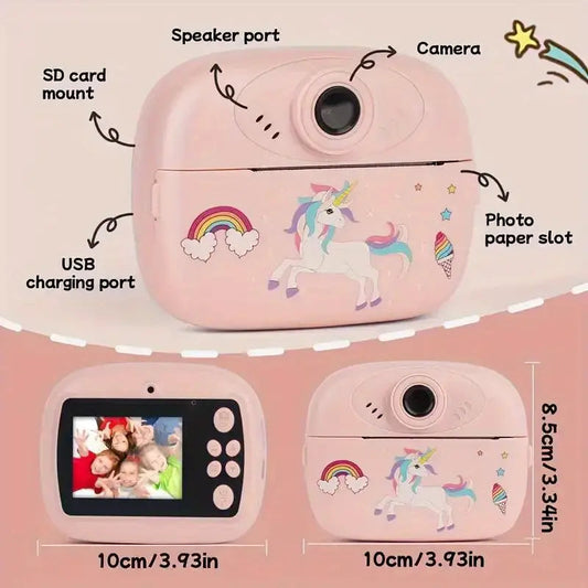 Multifunction Unicorn Instant Print Kids Dual Camera With VideoGraphy And Photography MJ Toys
