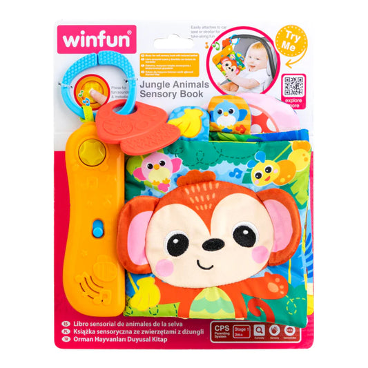 WinFun Jungle Animals Sensory Book MJ Toys