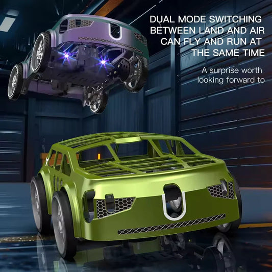 2in1 Remote Control Mini Drone Car With Lights MJ Toys