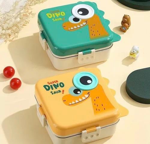 Lunch Box Dino 3 Grid Insulated Stainless Steel Lunch Box MJ Toys