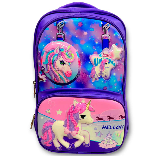 Unicorn School Bag for Grade 3, 4 & 5 (18 inches) MJ Toys