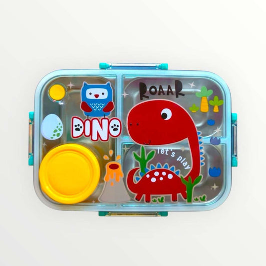 Dino 750ML stainless Metal Lunch Box By Vest MJ Toys