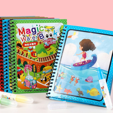 Magic Water Drawing Coloring Book MJ Toys