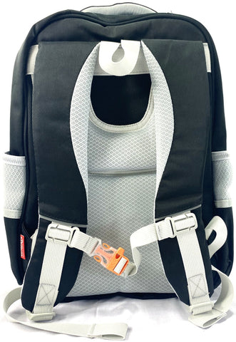 Daermao Kids' Backpack – Black & White, Durable, Lightweight, Multi-Pocket, Waterproof School Bag for Boys & Girls with Astronaut Design MJ Toys