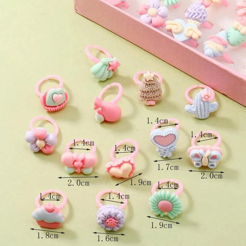 Kids Girl Cartoon Makeup Rings MJ Toys