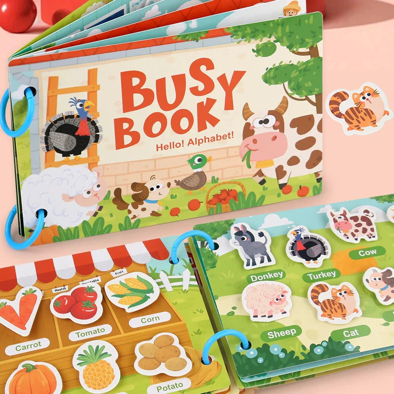 Learning Education Montessori Kids Busy Book MJ Toys