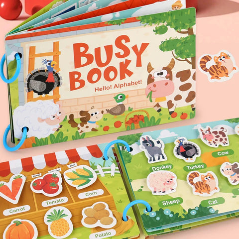 Learning Education Montessori Kids Busy Book MJ Toys