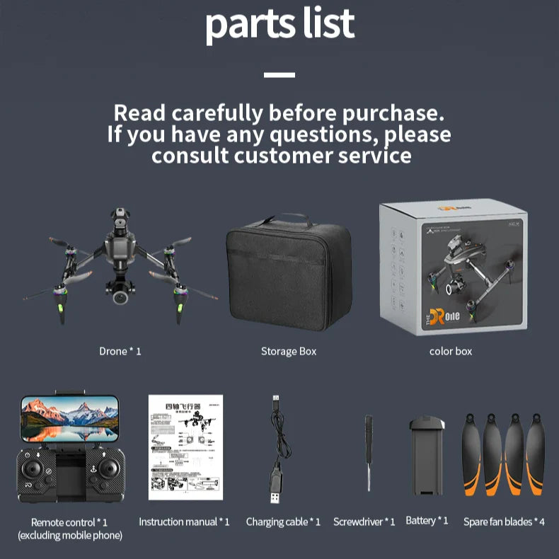 H34 Professional Drone With 4K HD Dual Camera 360 Rotate MJ Toys