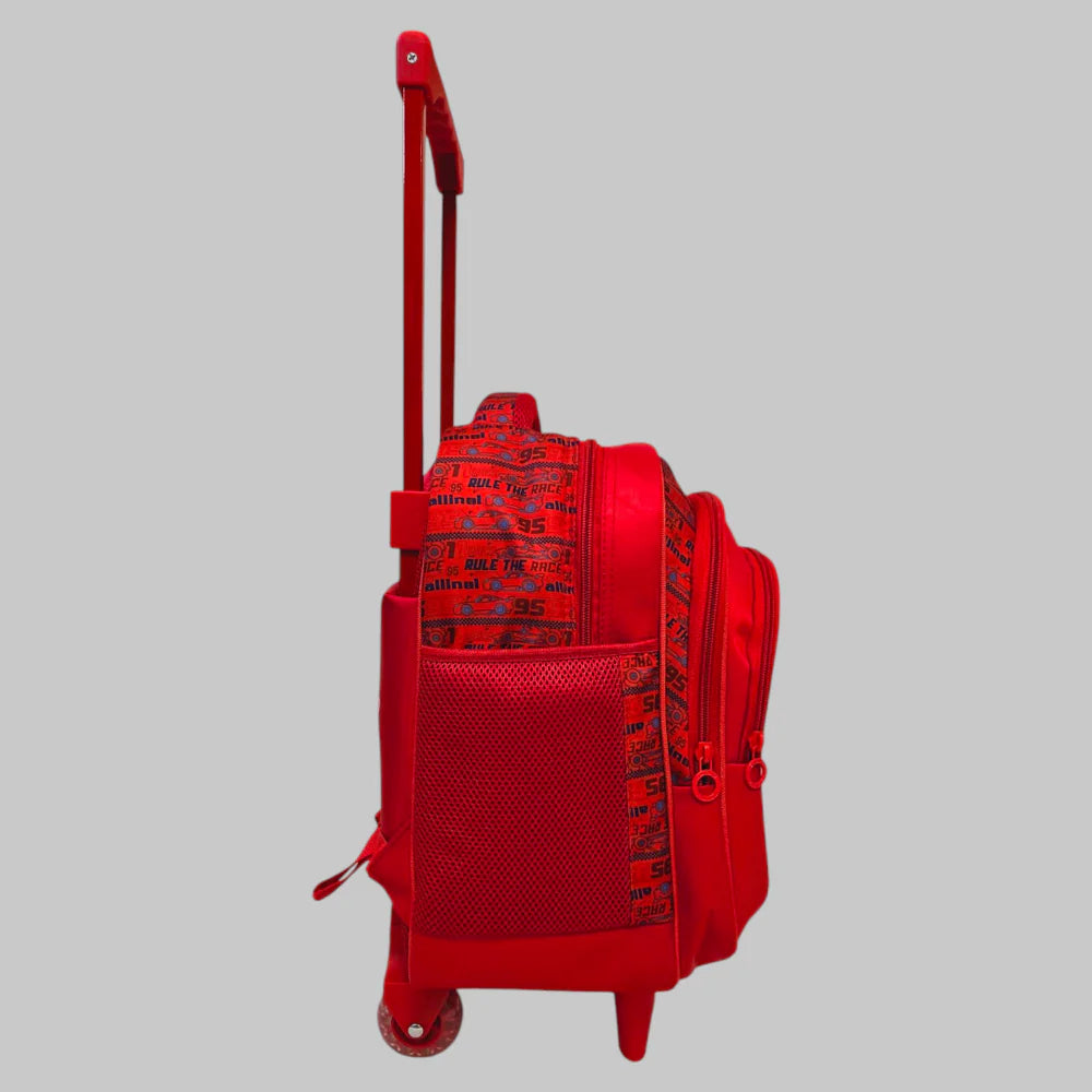 Car Theme School Trolley Bag for Grade KG and 1 MJ Toys