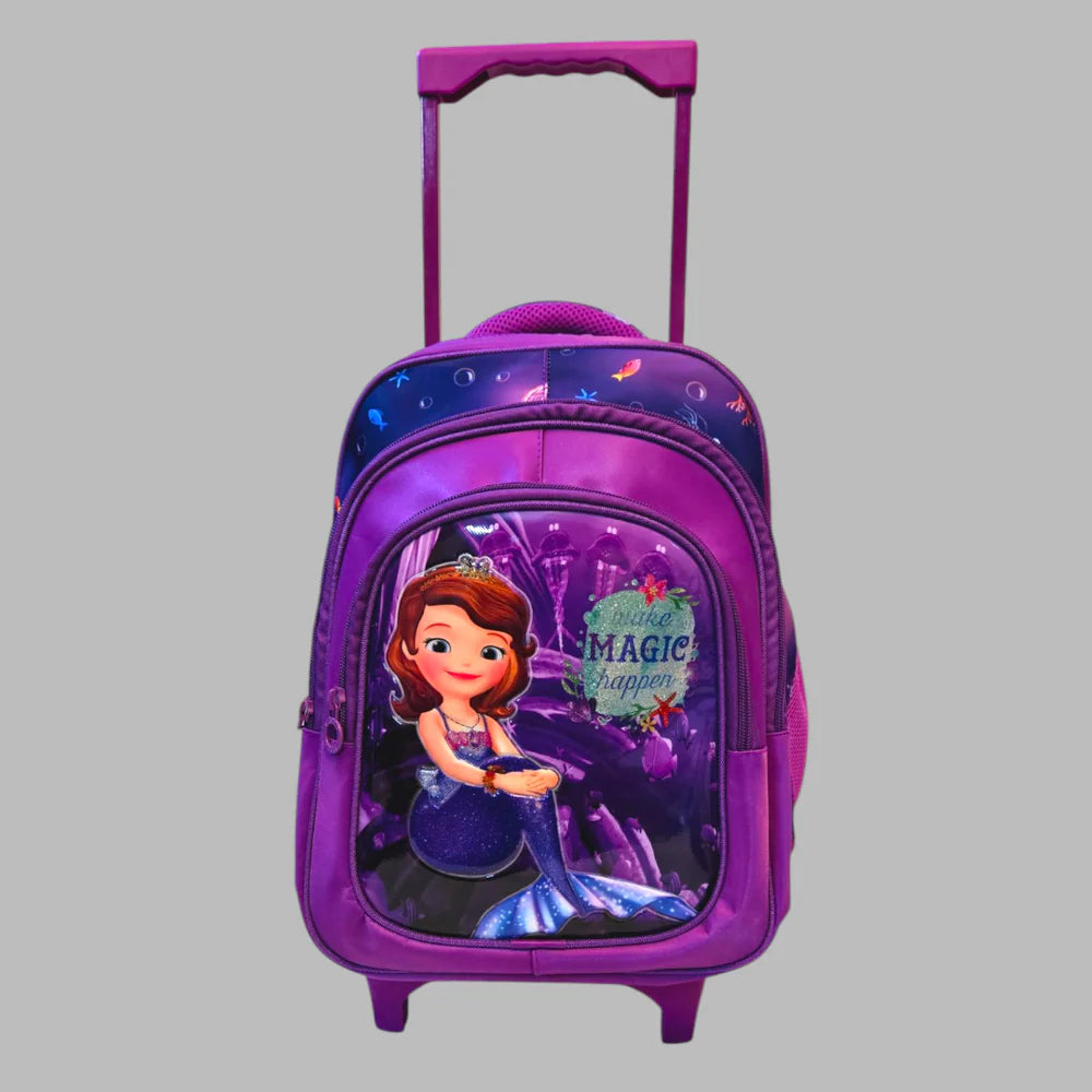 Sofia Theme School Trolley Bag for Grade KG and 1 MJ Toys