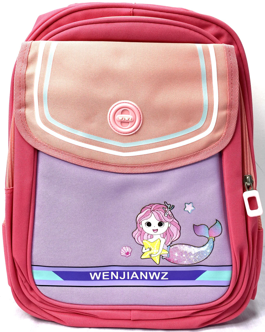 Girls' Mermaid School Bag - Pink & Purple, Lightweight, Cute Cartoon Design, Spacious & Durable MJ Toys