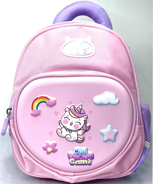 Cute Unicorn Kids' Backpack – Pink, Lightweight, Durable, Multi-Pocket, Waterproof, School Bag for Girls with 3D Cartoon Design MJ Toys