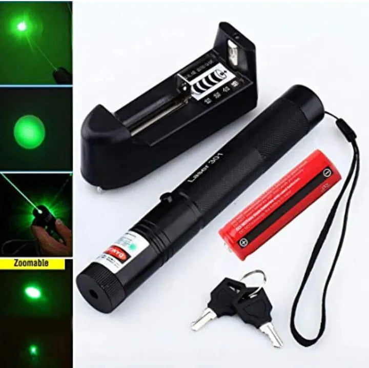 Rechargeable Green Laser Pointer - 5 Mile Range MJ Toys