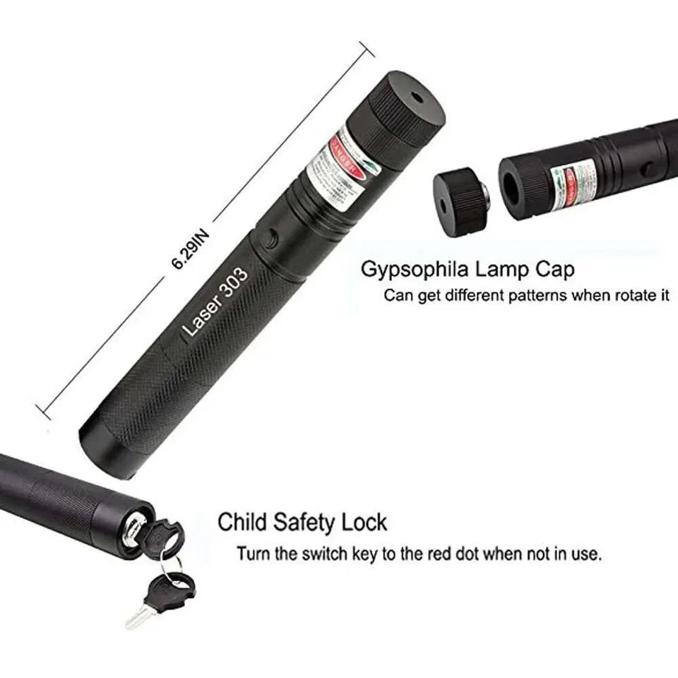 Rechargeable Green Laser Pointer - 5 Mile Range MJ Toys