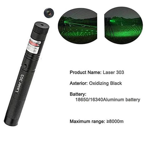Rechargeable Green Laser Pointer - 5 Mile Range MJ Toys
