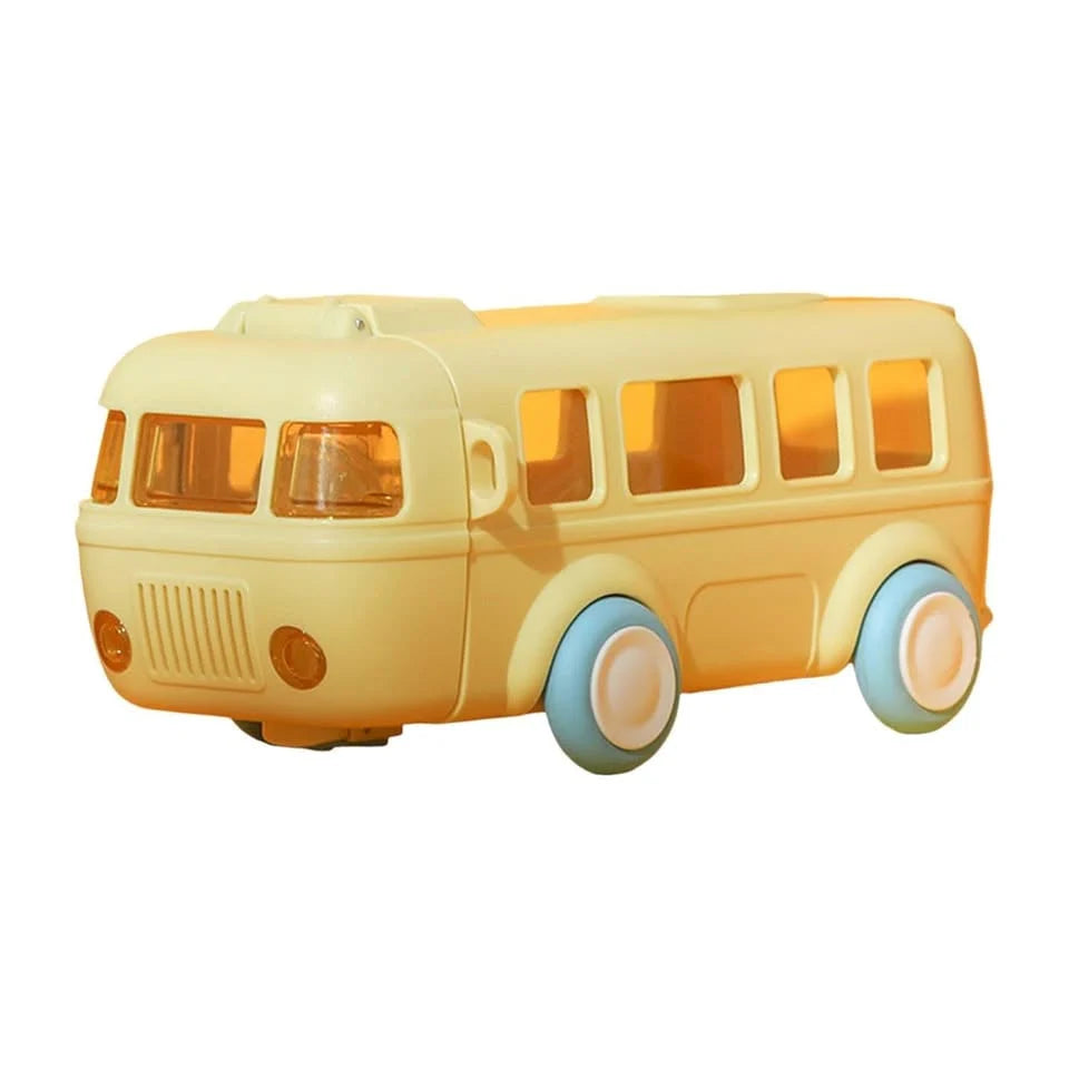 Bus Buddy – 500ml Kids Water Bottle with Moving Wheels & Silicon Straw MJ Toys