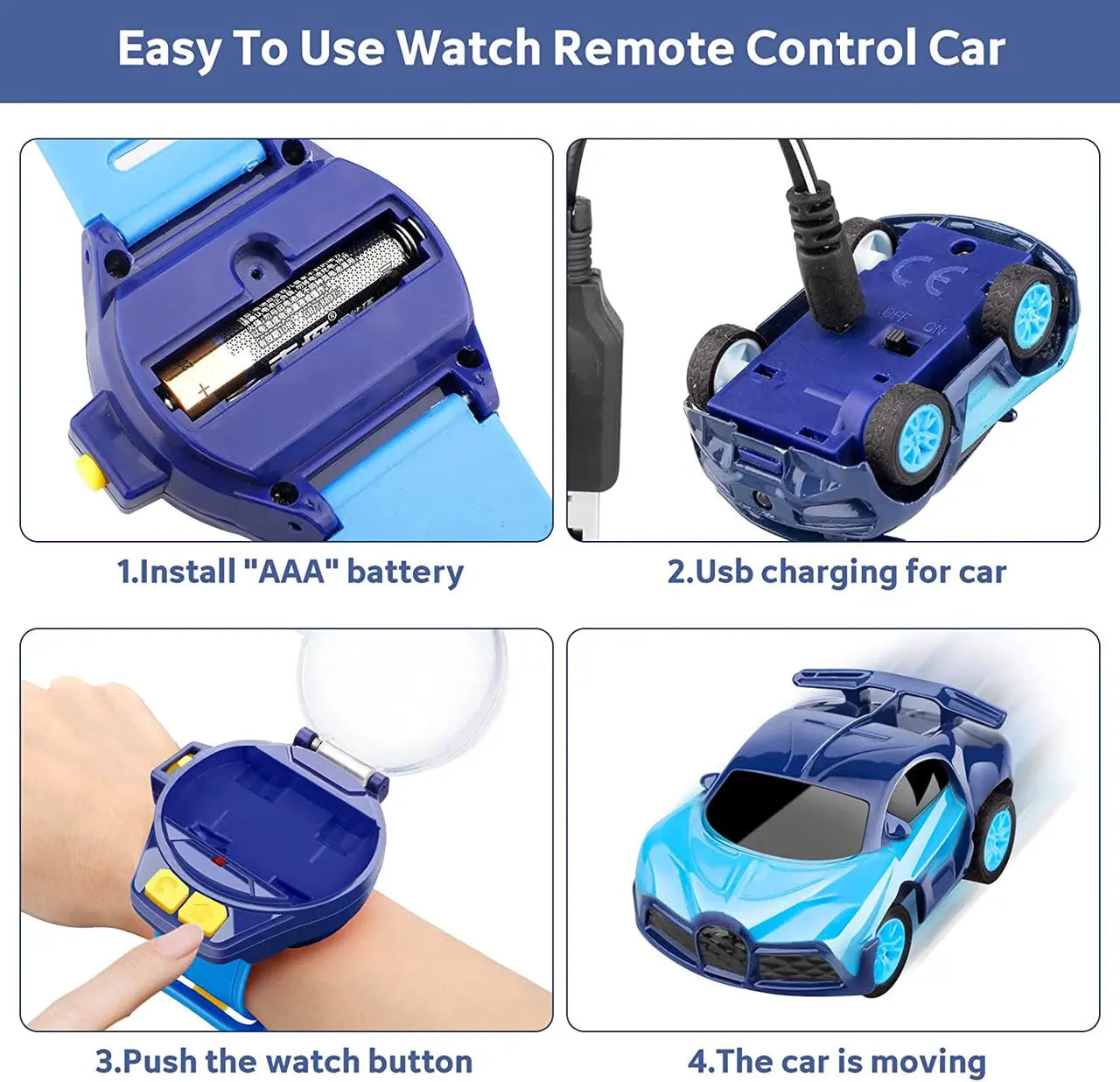 2.4GHz Mini Watch RC Alloy Car AL Karam Toys