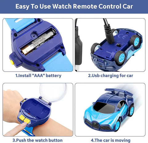 2.4GHz Mini Watch RC Alloy Car AL Karam Toys