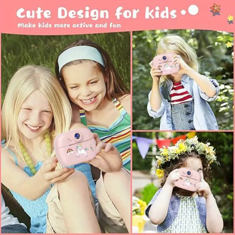 Multifunction Unicorn Instant Print Kids Dual Camera With VideoGraphy And Photography MJ Toys