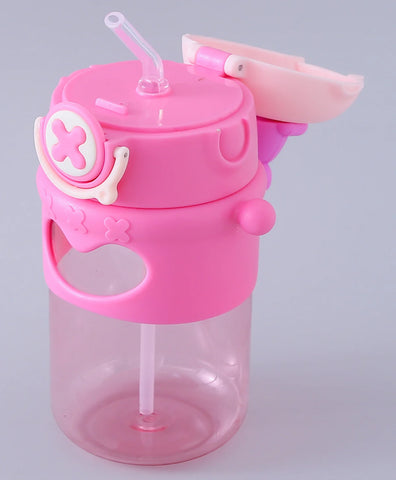 Cute Cartoon Bear on Top Water Bottle with Sipper BPA Free Bottle MJ Toys