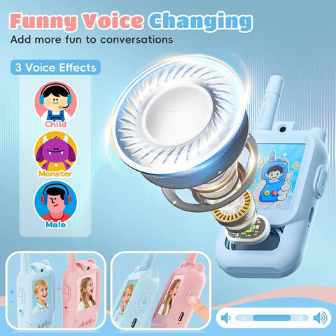 2-Pcs Rechargeable Kids Video Walkie Talkie Set MJ Toys