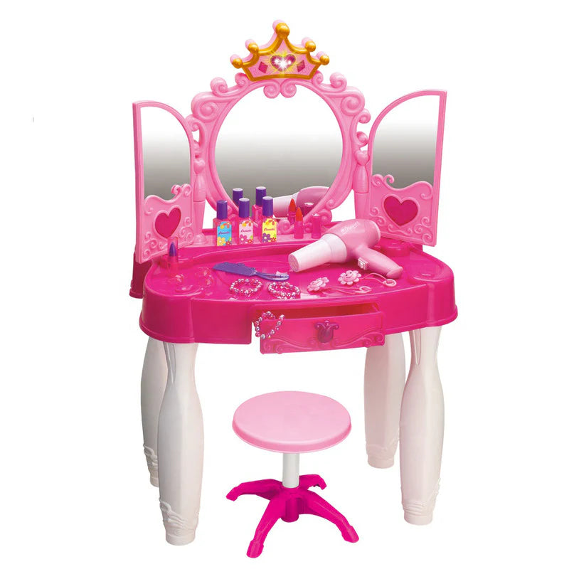 Top Selling Dressing Table With Pink Stool MJ Toys