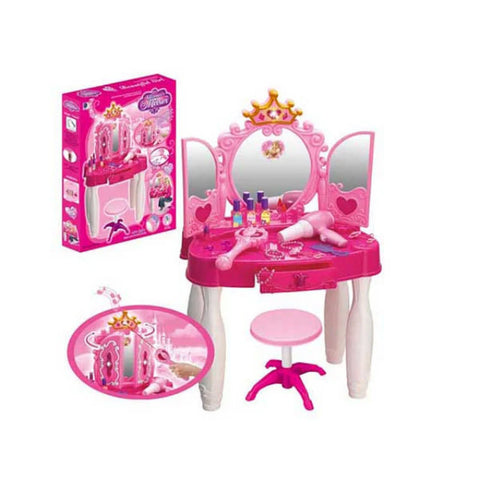 Top Selling Dressing Table With Pink Stool MJ Toys