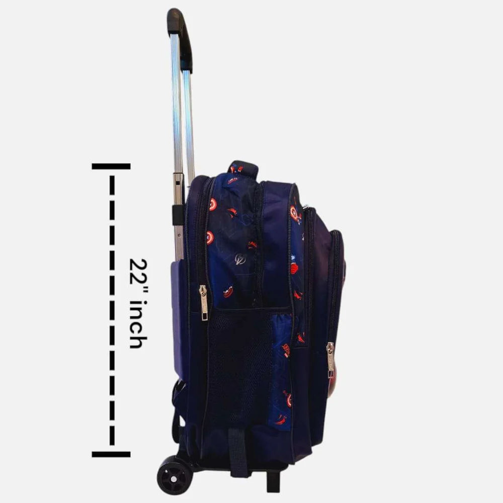 Captain America School Trolley Bag For Grade 4 to 7 MJ Toys