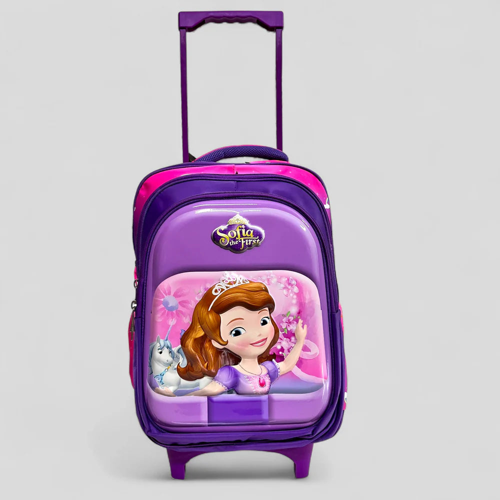 Sofia Theme School Trolley Bag- For Grade (3 to 6) 20" Inch MJ Toys