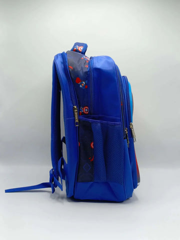 Captain America School Backpack – 3D Superhero Bag for Boys (Class 4 to 8) MJ Toys