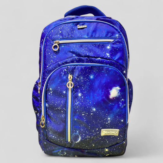 Blue Galaxy School Bag For Grade (6 to 10) MJ Toys