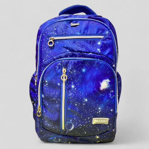 Blue Galaxy School Bag For Grade (6 to 10) MJ Toys