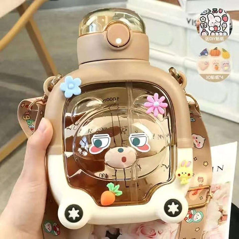 Cute Bear Water Bottle for Kids 1000ml MJ Toys