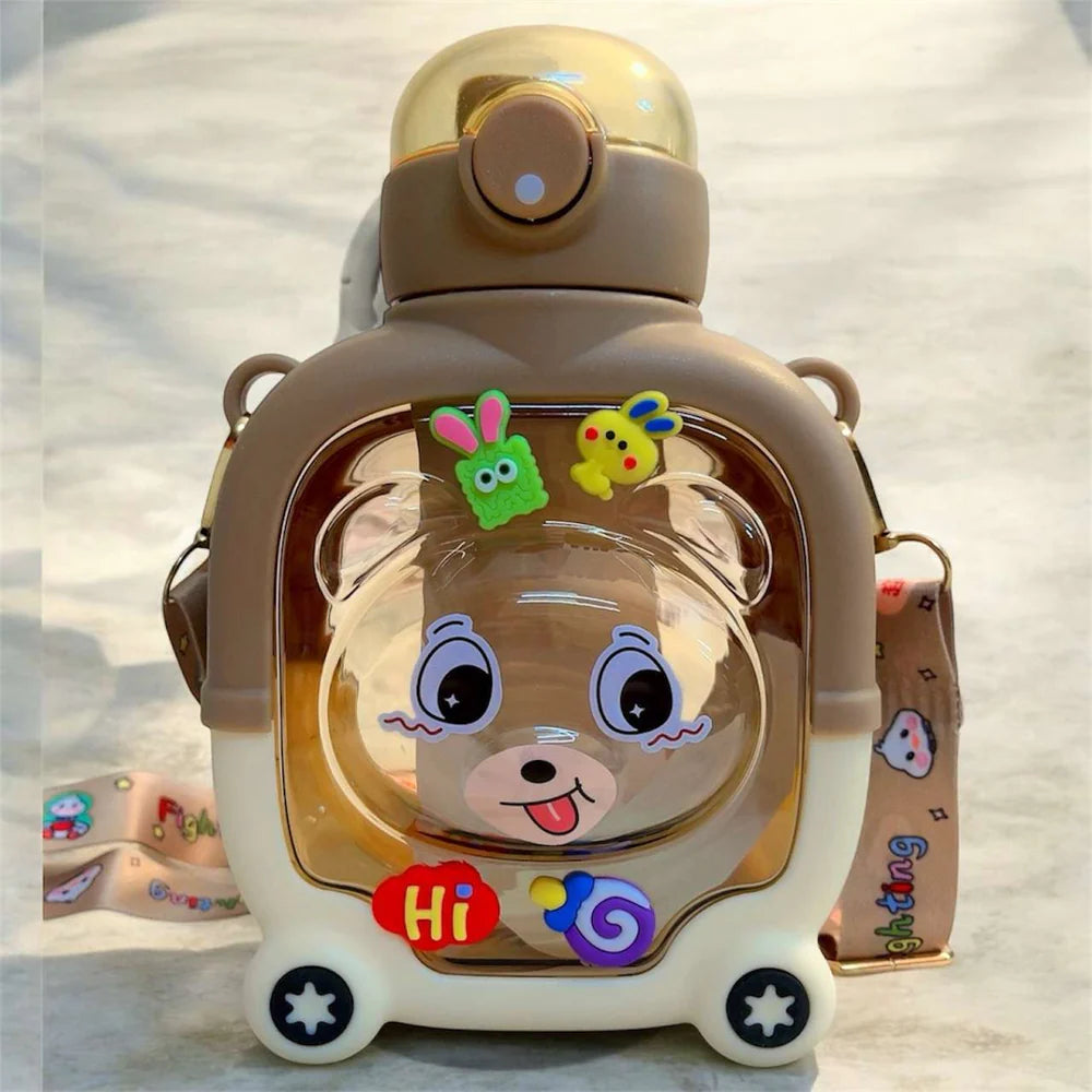 Cute Bear Water Bottle for Kids 1000ml MJ Toys