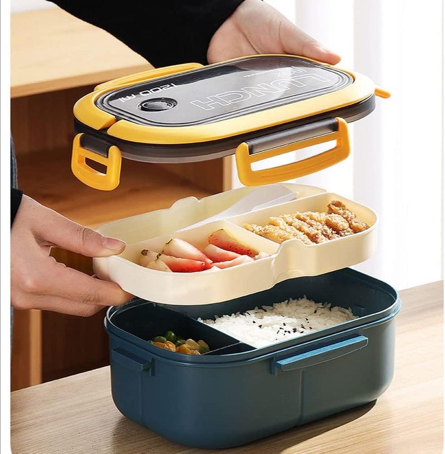 Portable 2 Layers Airtight Lunch Box 1200ml MJ Toys