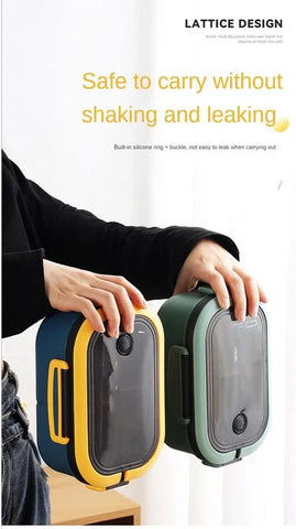 Portable 2 Layers Airtight Lunch Box 1200ml MJ Toys