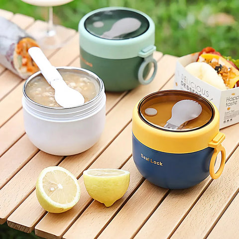 Portable Airtight Lunch Box with Foldable Spork MJ Toys