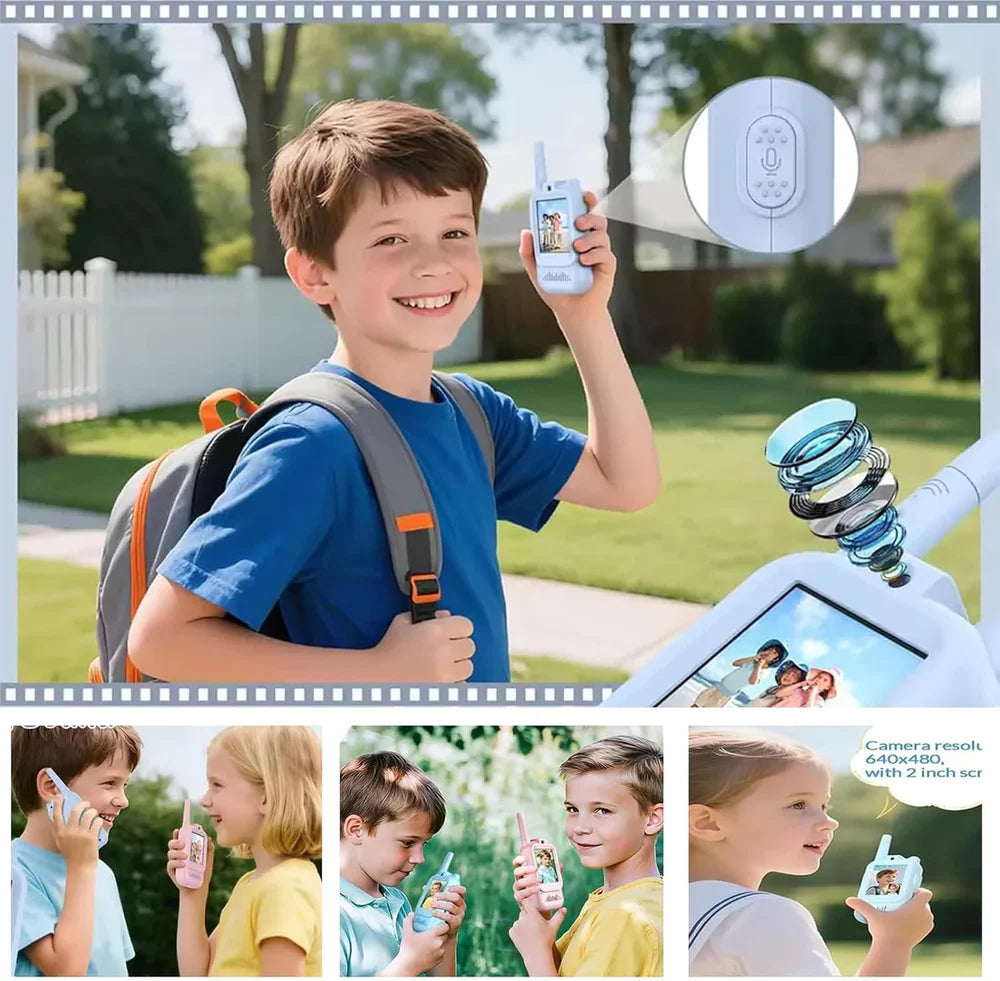 2-Pcs Rechargeable Kids Video Walkie Talkie Set MJ Toys