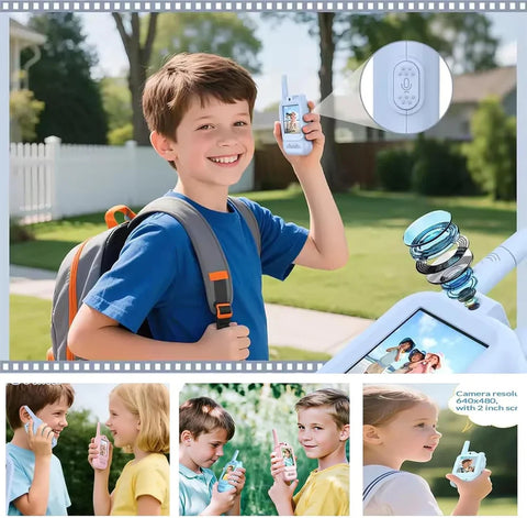 2-Pcs Rechargeable Kids Video Walkie Talkie Set MJ Toys