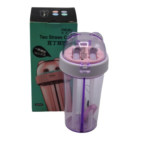450 ML Two Straws Cup