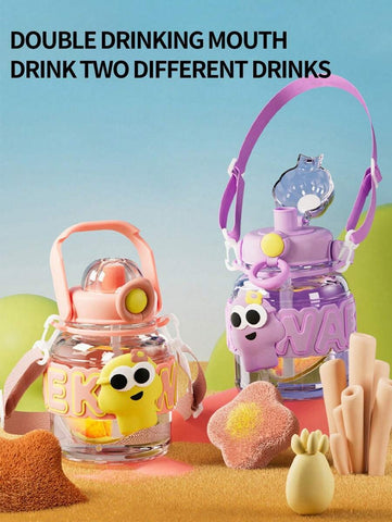 Magnum Large Capacity Plastic Straw Cup, Portable Water Bottle MJ Toys