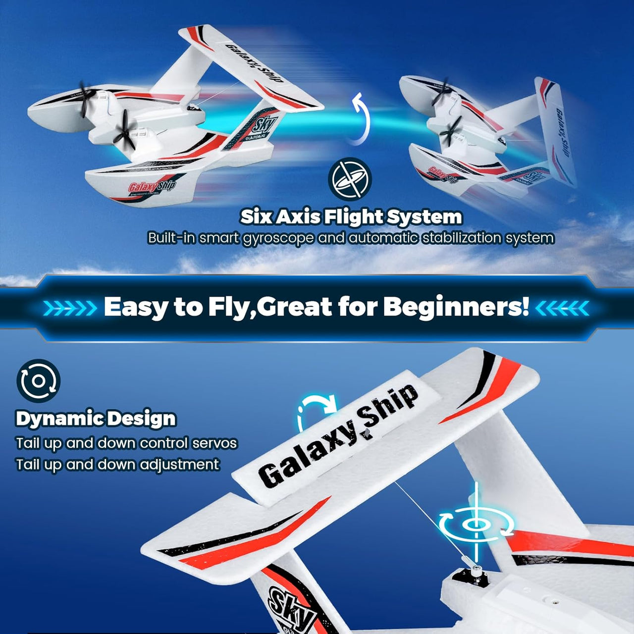 2 in 1 Remote Control Glider Galaxy Ship My Store