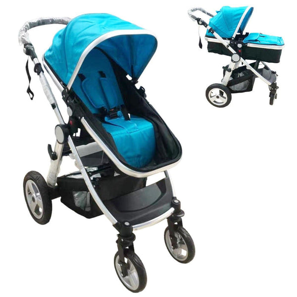 Baby Stroller Newborn Carriage Infant Reversible Bassinet | Blue