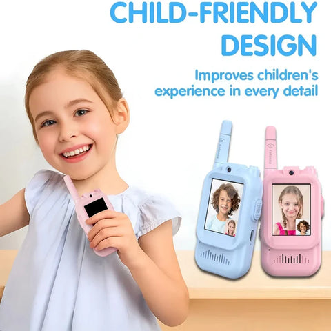 2-Pcs Rechargeable Kids Video Walkie Talkie Set MJ Toys