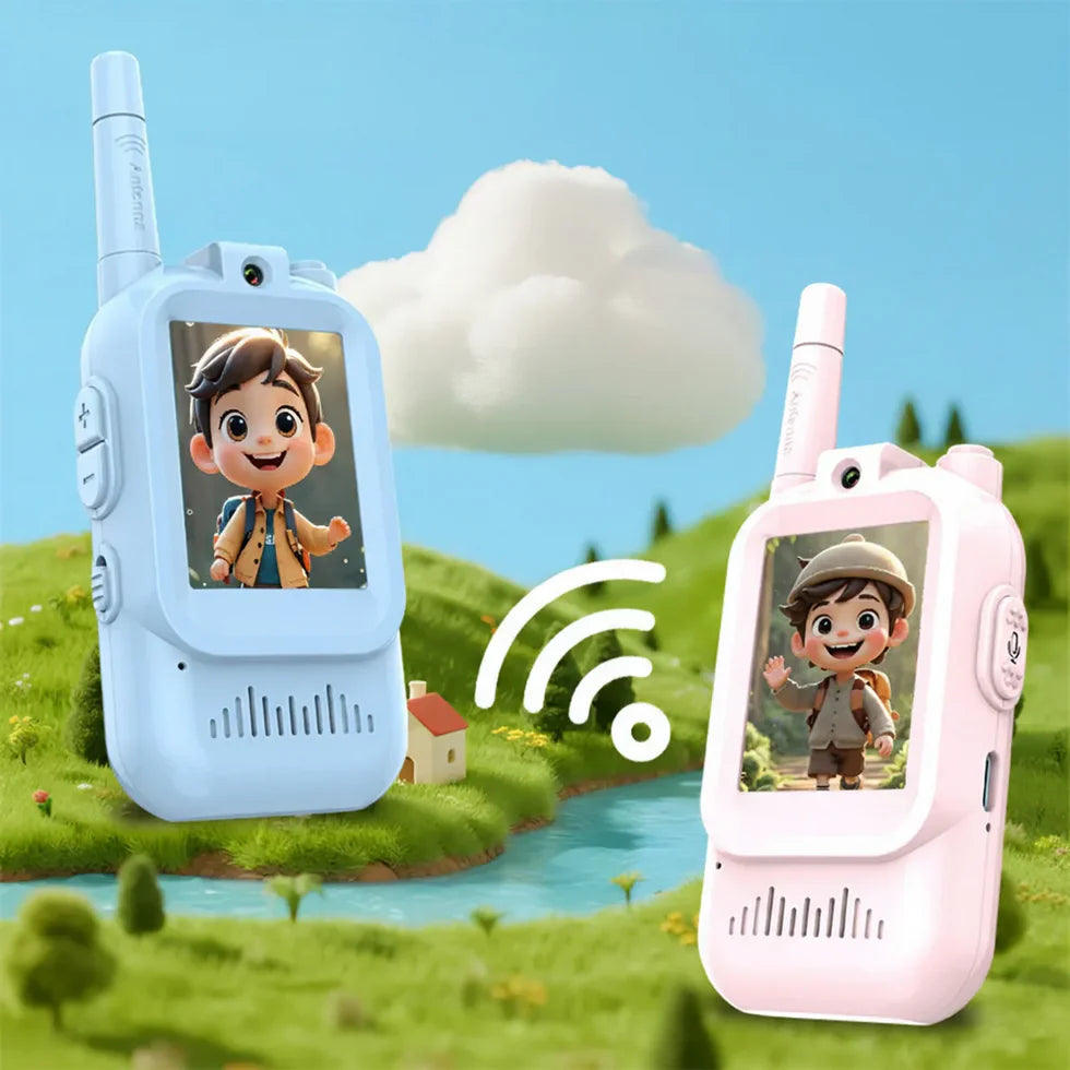 2-Pcs Rechargeable Kids Video Walkie Talkie Set MJ Toys