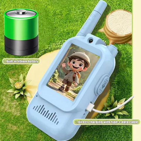 2-Pcs Rechargeable Kids Video Walkie Talkie Set MJ Toys