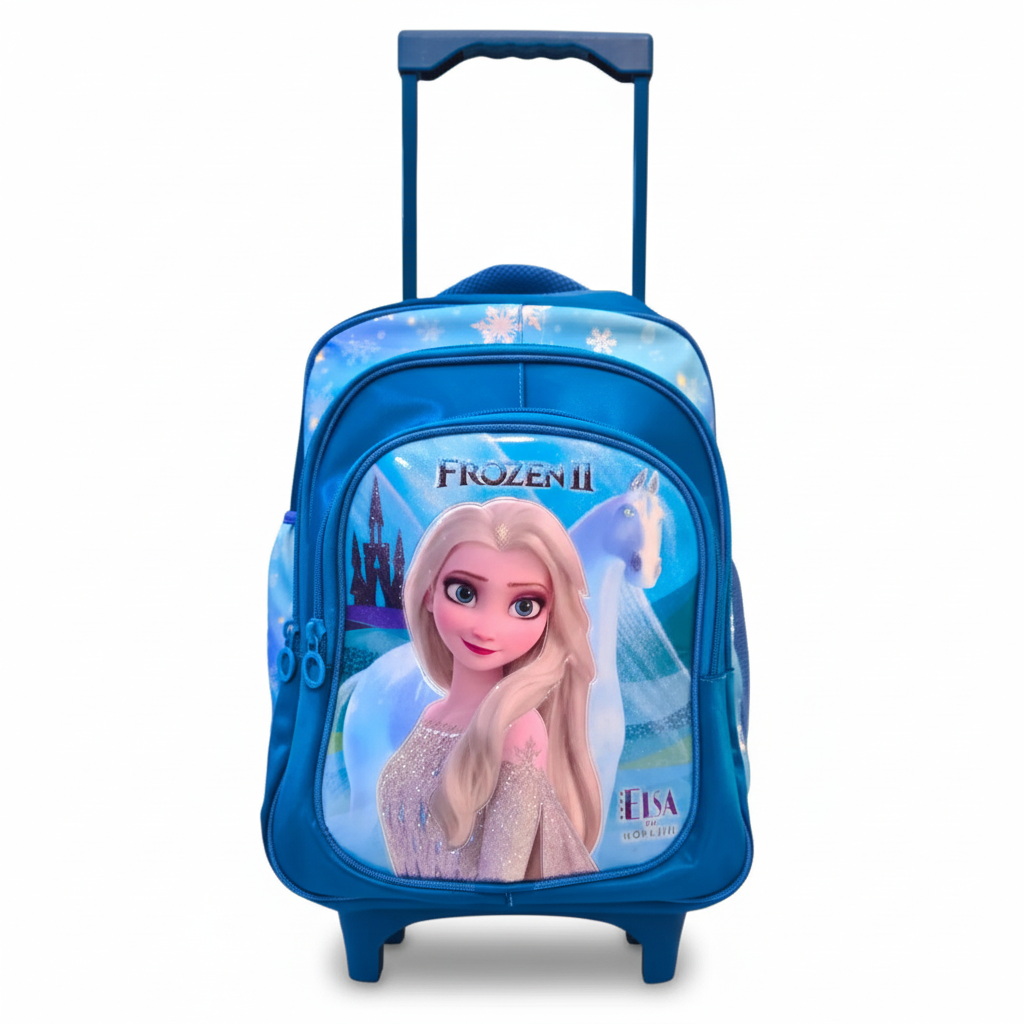 Elsa Theme School Trolley Bag for Grade KG and 1 MJ Toys