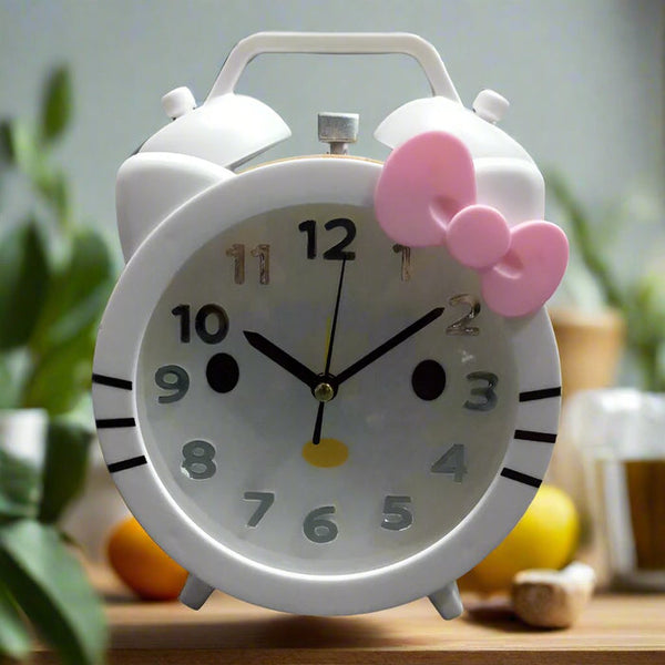 Cute Kitty White Alarm Clock
