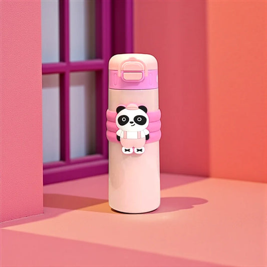 Cute Panda Double Sipper Insulated Water Bottle MJ Toys