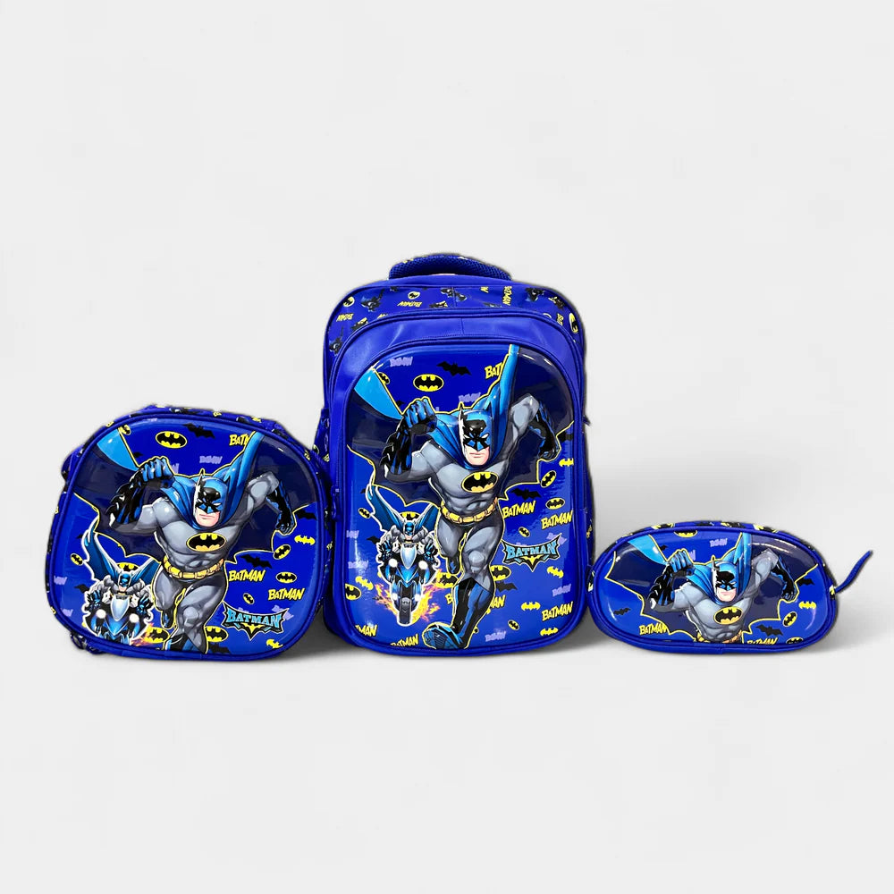 Batman School Bag Set For Grade 4 to 7 (18"inch) MJ Toys